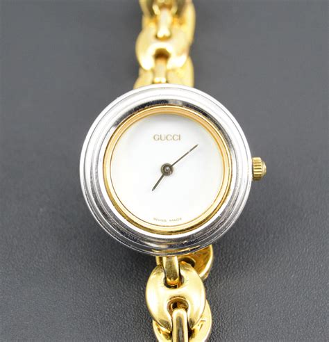 gucci gold watch ladies vintage|old Gucci watch value.